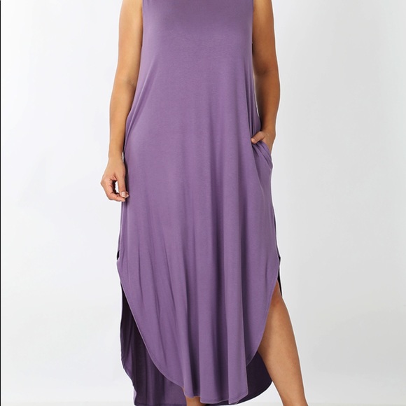 Purple plus size dress - Picture 2 of 3